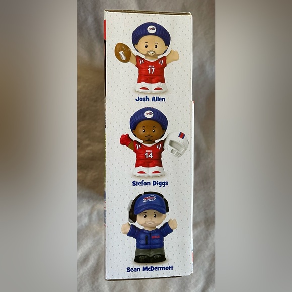 2022 NFL Buffalo Bills Fisher Price Little People Toys  Josh Allen Diggs New Box - Picture 5 of 8